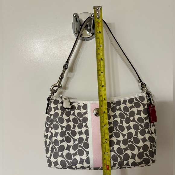 Coach Heritage Pink Stripe Mini Purse - Picture 10 of 11